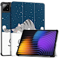 Miniatyrbillede 1 af 3: Til Xiaomi Pad 7 Pro/Pad 7 Etui Mønsterprint Læder Stand Tablet Cover - Kat Multicolor Cat