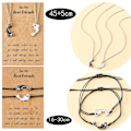 Pikkukuva 4 / 4: Yin Yang -kala ranneke ja säädettävä naruranneke kaulakorusetti rakastavaisille Necklace