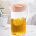 Miniatyrbillede 5 af 5: 2X Plas-tic Vandkander med låg og håndtag, Saftkande til køleskab, Varmt/koldt vandkande Drikkebeholdere til limonade 1.5L