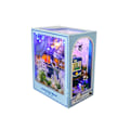 Miniatyrbillede 3 af 5: Bog Nook Kit DIY Bogreolindsats Dekoration 3D Puslespil Miniature Træbogstøtter Med LED Lys Lille Bibliotek Hjem Dukkehjem seabed