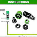 Miniatyrbillede 4 af 5: Køkkenhave Vandhane Slange Rør Snap Connector Adapter Værktøj, Universal Vandhane Connector Adapter Køkken Rør Samler Fitting Boris