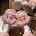 Pikkukuva 5 / 5: Piirretty kirahvi-puuvillaiset tossut, talviset sisä- ja ulkotossut naisille E 41