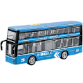 Miniatyrbillede 1 af 5: Legetøjsbilmodel Gave Til Børn Cool Stilfuld Lys Musik Inerti Bus Bus Simulation Blue double deck bus (912b)