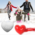Miniatyrbild 3 av 4: 4-pack Snöbollstänger, Vinter Snöbolltillverkare Leksak, Snöbollspress, Snöbollstänger Hjärtformade Snöbollar, Perfekt Utomhuslek Snöleksaker För Barn