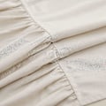 Pikkukuva 3 / 5: Maalaistyylinen suihkuverho röyhelöreunuksella, pellavasekoitteinen suihkuverho kylpyhuoneeseen, luonnollinen, 72\"x72\"