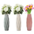 3-pack Elegant Design Plastvas - Modern Dekorativ Plastvas för Inomhus Sovrum Vardagsrum Balkong Bröllopsbord (3 Färger, 21 cm)