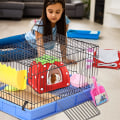 Miniatyrbild 4 av 5: Liten husdjurssäng för små kaniner marsvin hamster kanin djur varm sovhus för vintern (röd)