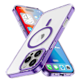 Miniatyrbild 1 av 5: Skal för iPhone 16 Pro Max Kompatibelt med MagSafe TPU+PC Transparent Telefonskydd Purple