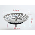 Miniatyrbillede 2 af 5: 2 stk. Vaskesi/Vaskprop Vaskprop Hul Køkken/Badeværelse Si Diameter 84mm med Kugleende, Rustfrit Stål