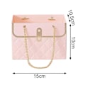 Miniatyrbillede 5 af 5: 4 stk. Blomster Taske Bærbar Foldbar Langtidsholdbar Universal Gaveindpakning Blomsterkasse Husholdningsartikler Pink