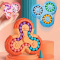 Pikkukuva 2 / 4: 2-in-1 Magics Bean-Gyro Stress Relief Spinnings Helmi Palapelit Koulutuslelu Lapsille Aikuisille Orange