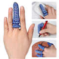 Miniatyrbillede 5 af 5: 10 stk. Fingerbandager Fingerbeskyttere Førstehjælp Bløde Slidstærke Åndbare Svedabsorberende Fingerbind Orange