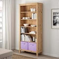 Miniatyrbillede 2 af 5: Opbevaringsboks, 2 foldbare opbevaringskasser lavet af stof i kubeform Beige Light Purple 2 Set