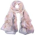 Miniatyrbilde 1 av 4: Blomstermønstret Chiffon Skjerf - Lett Skjerf Dame Blomster Chiffon Skjerf Kvinner for Sommeren