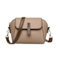 Miniatyrbild 1 av 5: Mjuk Läder Crossbody Väska, Axelväska för Kvinnor Crossbody Skalväska Khaki