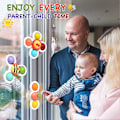 Pikkukuva 4 / 5: 3 kpl Imuriasuutinpyöriviä leluja, Simple Dimple -imu-pyörivä lelu, vauvan aisti- ja varhaiskasvatuslelut, pyörivä huippulelu kylpy- ja matkalelut, parhaat lahjat