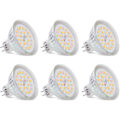 Pikkukuva 1 / 5: MR16 LED-spottivalaisimet GU5.3-kanta Lämmin valkoinen 2700K, 3,8 W vastaa 40 W halogeenia, LED-spotti GU5.3 12 V Ei himmennettävissä, 6 kpl