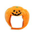 Miniatyrbilde 1 av 5: Halloween-gresskarhatt for kjæledyr - Oransje gresskarhatt, hodeplagg, kostyme, cosplay-lue for små, mellomstore og store hunder - Nyhet s