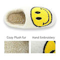 Miniatyrbillede 3 af 3: Sutsko Smiley Face Sutsko Kvinder Smile Sutsko Happy Face Sutsko Retro Smiley Face Blød Plys Behagelig Varme Slip-on Sutsko Green 42-43