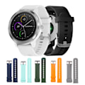 Miniatyrbilde 8 av 10: Rem for Garmin Vivoactive 3 / Vivomove HR svart+hvit