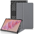 Miniatyrbillede 1 af 5: For Lenovo Tab Plus 11,5 tommer TB351FU Etui Varmeafledning Stativ Læder Tablet Cover Grey