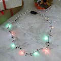 Miniatyrbillede 4 af 5: Lysende LED-halskæde med blinkende lys - Julelys