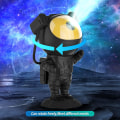 Miniatyrbild 4 av 5: Astronaut Rymdprojektor, Stjärnprojektor Nattljus Med 360-graders Rotation Magnet Huvud, Fjärrkontroll, 15 Belysningskombinationer, 8 Belysningslägen, För