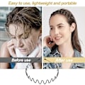 Pikkukuva 4 / 7: 3 kpl metallihiuspantaa miehille, metallihiuspanta, liukumaton ja kestävä aaltoileva hiuspanta, unisex-urheilumuotihiuspanta-asusteet naisille ja miehille 1 count (Pack of 3)