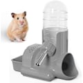 Miniatyrbild 1 av 5: Hamster Vattenflaska, 3 i 1 Vattenflaska Automatisk Flaskdispenser med Matbehållare Bas Hydda För Hamster Mus Råtta Igelkott Gray