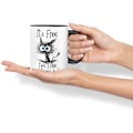 Miniatyrbilde 3 av 5: Katt Vits Farge Krus Kopp Gave Bursdag Arbeidskontor Jul Te Kaffe (Svart)