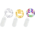 Pikkukuva 1 / 8: LED-tähtivalot paristoilla, 3 kpl 2M 20 LED Mikrolanka Tähtivaloketjut Makuuhuoneen Purkkiin Lasit Hääjuhliin 3 Colors 3pcs