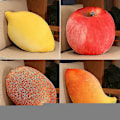 Pikkukuva 4 / 5: 35-55 cm Eläväiset Hedelmäpehmolelut Simuloitu Omena Vesimeloni Mlemon Lychee Ango Mansikka Ananas Durian Täytetty Tyyny Pomegranate  B 35-55cm