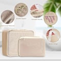 Miniatyrbillede 2 af 4: 8 stk. Rejseorganisatorposer, Bagagepakkeposer med Sko Opbevaringsposer, Mesh Makeupposer lake blue