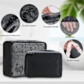 Miniatyrbillede 2 af 4: 8 stk. Rejseorganisatorposer, Bagagepakkeposer med Sko Opbevaringsposer, Mesh Makeupposer black