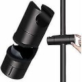 Miniatyrbillede 1 af 5: Bruseholder, Universal Sort Brusehovedholder Til 18-25mm Brusebar Solid Abs Fortykket Og Opgraderet Version Brusehovedholder, Mat Sort
