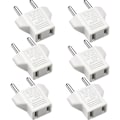 Miniatyrbilde 1 av 5: US til EU-adapter, [6-pakning] 2-pin CN Kina US-Amerika til 2-pin EU