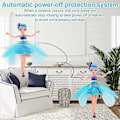 Miniatyrbild 4 av 4: LED Magic Flygande Fe Prinsessa Dock Remote Control Flygande Leksak USB Laddning För Barn Presenter Hög Kvalitet MTS Blue