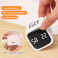 Miniatyrbillede 2 af 5: Produktivitets Cube Timer med Gravity Sensor, Vendbar LED-Skærm, 4 Forudindstillede Tider, Dobbelt Tilstande, Tidsstyring, Nedtælling, Madlavning, Studie, Mini Digital Tid Black