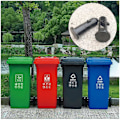 Miniatyrbillede 3 af 5: 10 stk. Plastik Affaldsbeholder Låg Stift Sort Affaldsbeholder Låg Stift Udendørs Affaldsbeholder Låg Stift Beslag Udskiftningstilbehør