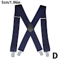 Miniatyrbild 1 av 11: Svarta Justerbara Byxhängare Unisex Elastiska Blå One-Size blue oen-size