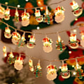 Miniatyrbild 1 av 5: Ljusstark 6 meter lång LED-ljusslinga för jul, 40 LED-lampor, batteridriven