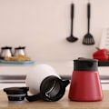 Miniatyrbillede 2 af 2: Termokande i rustfrit stål/dobbeltvægget vakuumisoleret 680ML kaffekande med trykknap