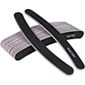 Miniatyrbilde 1 av 8: 15 stk neglefiler profesjonelt sett buede neglefiler 100/180 grit tosidig smergelbrett manikyrverktøy for hjemme- og salongbruk B15 Pcs Curved  Black