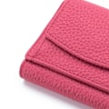 Pikkukuva 4 / 5: Premium-lompakot naisille - Pieni kolminkertainen luottokorttipidike nahkaisella taittuvalla kolikkotaskulla Rose red
