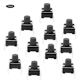 Miniatyrbild 3 av 8: 100 st Momentary Taktil Tryckknappsbrytare Mini Micro Tact Switch Tillbehör 6 x 7 mm
