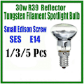 Miniatyrbillede 3 af 5: Ersætning Lava Lampe E14 R39 30w Skrue Ind Lyskilde Klar Reflektor Spot Lys Lava Glødepære Transparent 5pcs