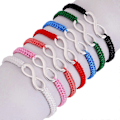 Miniatyrbillede 2 af 5: 2x Figur 8 for Infinity Kærligheds Matchende Armbånd Justerbart Flettet Reb til Par