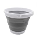 Miniatyrbilde 2 av 7: Sammenleggbar bøtte (hvit/grå, 10L - rund)