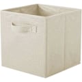 Miniatyrbillede 2 af 5: Opbevaringsboks, 2 foldbare opbevaringskasser lavet af stof i kubeform Beige Beige 2 Set
