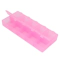 Miniatyrbild 4 av 8: Pärlbehållare 10 fack Hållbar Bärbar Transparent Multifunktionell Plast Smyckesorganisatör Rosa